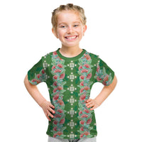 Hawaii Ohia Lehua Kid T Shirt Tropical Vibes Green LT05 Green - Polynesian Pride