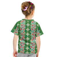 Hawaii Ohia Lehua Kid T Shirt Tropical Vibes Green LT05 - Polynesian Pride