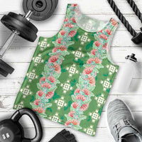 Hawaii Ohia Lehua Men Tank Top Tropical Vibes Green LT05 - Polynesian Pride
