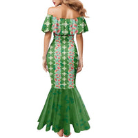 Hawaii Ohia Lehua Mermaid Dress Tropical Vibes Green LT05 - Polynesian Pride