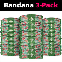 Hawaii Ohia Lehua Neck Gaiter Tropical Vibes Green LT05 package One Size: 25*50cm Green - Polynesian Pride