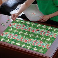 Hawaii Ohia Lehua Puzzle Tropical Vibes Green LT05 - Polynesian Pride