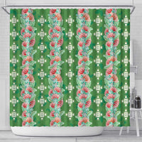 Hawaii Ohia Lehua Shower Curtain Tropical Vibes Green LT05 - Polynesian Pride