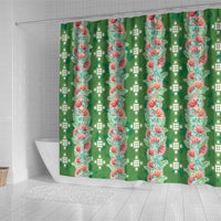 Hawaii Ohia Lehua Shower Curtain Tropical Vibes Green LT05 - Polynesian Pride