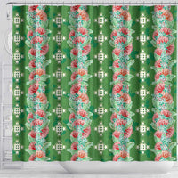Hawaii Ohia Lehua Shower Curtain Tropical Vibes Green LT05 - Polynesian Pride