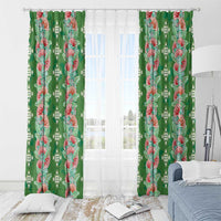 Hawaii Ohia Lehua Window Curtain Tropical Vibes Green LT05 - Polynesian Pride