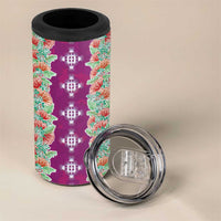 Hawaii Ohia Lehua 4 in 1 Can Cooler Tumbler Tropical Vibes Fuchsia LT05 - Polynesian Pride