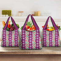 Hawaii Ohia Lehua Grocery Bag Tropical Vibes Fuchsia LT05 3-pack One Size Fuchsia - Polynesian Pride