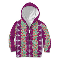 Hawaii Ohia Lehua Kid Hoodie Tropical Vibes Fuchsia LT05 Zip Hoodie Fuchsia - Polynesian Pride