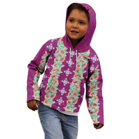 Hawaii Ohia Lehua Kid Hoodie Tropical Vibes Fuchsia LT05 - Polynesian Pride
