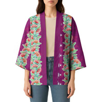 Hawaii Ohia Lehua Kimono Tropical Vibes Fuchsia LT05 - Polynesian Pride