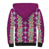 Hawaii Ohia Lehua Sherpa Hoodie Tropical Vibes Fuchsia LT05 - Polynesian Pride