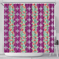 Hawaii Ohia Lehua Shower Curtain Tropical Vibes Fuchsia LT05 - Polynesian Pride