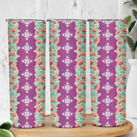 Hawaii Ohia Lehua Skinny Tumbler Tropical Vibes Fuchsia LT05 - Polynesian Pride