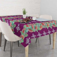 Hawaii Ohia Lehua Tablecloth Tropical Vibes Fuchsia LT05 - Polynesian Pride