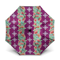 Hawaii Ohia Lehua Umbrella Tropical Vibes Fuchsia LT05 One Size Folded 11.42 inch Opened Diameter 37.4 inch Fuchsia - Polynesian Pride