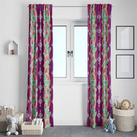 Hawaii Ohia Lehua Window Curtain Tropical Vibes Fuchsia LT05 - Polynesian Pride