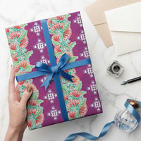 Hawaii Ohia Lehua Wrapping Paper Tropical Vibes Fuchsia LT05 - Polynesian Pride