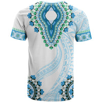 Africa Dashiki T Shirt With Polynesian Pattern Blue Version LT05 - Polynesian Pride