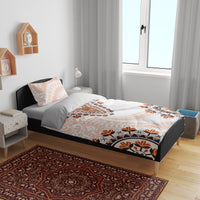 Africa Dashiki Bedding Set With Polynesian Pattern Beige Version