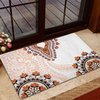 Africa Dashiki Rubber Doormat With Polynesian Pattern Beige Version