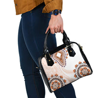 Africa Dashiki Shoulder Handbag With Polynesian Pattern Beige Version