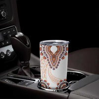 Africa Dashiki Tumbler Cup With Polynesian Pattern Beige Version
