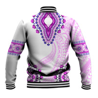 Africa Dashiki Baseball Jacket With Polynesian Pattern Pink Version LT05 - Polynesian Pride