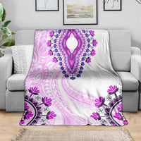 Africa Dashiki Blanket With Polynesian Pattern Pink Version