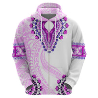 Africa Dashiki Hoodie With Polynesian Pattern Pink Version LT05 - Polynesian Pride