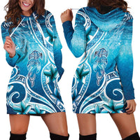Polynesia World Ocean Day Hoodie Dress Ocean Style
