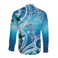 Polynesia World Ocean Day Long Sleeve Button Shirt Ocean Style LT05 - Polynesian Pride