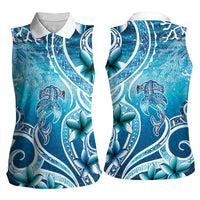 Polynesia World Ocean Day Women Sleeveless Polo Shirt Ocean Style LT05 - Polynesian Pride