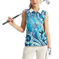 Polynesia World Ocean Day Women Sleeveless Polo Shirt Ocean Style LT05 - Polynesian Pride