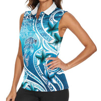 Polynesia World Ocean Day Women Sleeveless Polo Shirt Ocean Style LT05 - Polynesian Pride