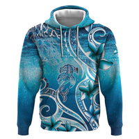 Polynesia World Ocean Day Zip Hoodie Ocean Style LT05 Pullover Hoodie Blue - Polynesian Pride