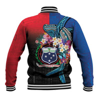 Samoa Baseball Jacket Humpback Whale Siapo Pattern LT05 - Polynesian Pride