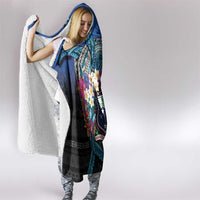 Samoa Hooded Blanket Humpback Whale Siapo Pattern LT05 - Polynesian Pride