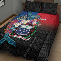 Samoa Quilt Bed Set Humpback Whale Siapo Pattern LT05 - Polynesian Pride