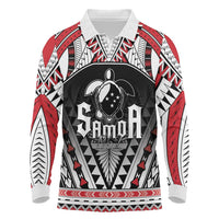 Samoa Independence Day Long Sleeve Polo Shirt Proud To Be Samoan LT05 Black - Polynesian Pride