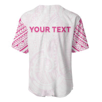 Personalised New Zealand Aotearoa Baseball Jersey Nurse Tribal Pink Version LT05 - Polynesian Pride