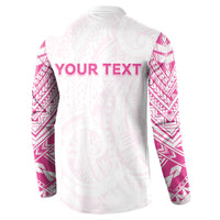 Personalised New Zealand Aotearoa Button Sweatshirt Nurse Tribal Pink Version LT05 - Polynesian Pride