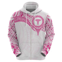 Personalised New Zealand Aotearoa Hoodie Nurse Tribal Pink Version LT05 - Polynesian Pride