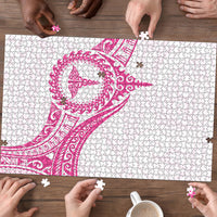 New Zealand Aotearoa Puzzle Nurse Tribal Pink Version LT05 - Polynesian Pride