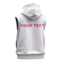 Personalised New Zealand Aotearoa Sleeveless Hoodie Nurse Tribal Pink Version LT05 - Polynesian Pride