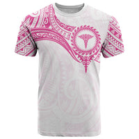 Personalised New Zealand Aotearoa T Shirt Nurse Tribal Pink Version LT05 Pink - Polynesian Pride