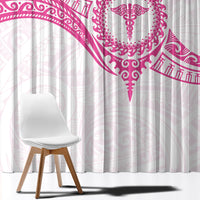 New Zealand Aotearoa Window Curtain Nurse Tribal Pink Version LT05 - Polynesian Pride