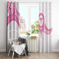 New Zealand Aotearoa Window Curtain Nurse Tribal Pink Version LT05 - Polynesian Pride