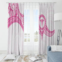 New Zealand Aotearoa Window Curtain Nurse Tribal Pink Version LT05 - Polynesian Pride