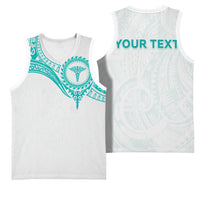 Personalised New Zealand Aotearoa Basketball Jersey Nurse Tribal Teal Version LT05 - Polynesian Pride